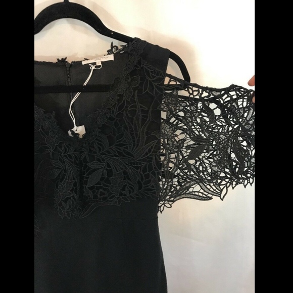 NEW‎ Kobi Halperin Kena Cold Shoulder Sheath Dress in Black [SZ 6 ] - Picture 5 of 8